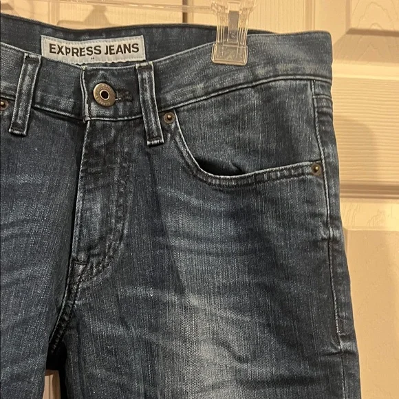 Express Midnight Blue Slim Straight Jeans - Picture 4 of 10